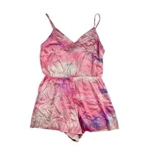 Naomi x Victoria's Secret- Play All Day Romper in Pink Tie Dye